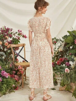 Printed Layered Casual V-Neck Midi Dress -Dresses Store 039ba2c1 460c 4086 ba05 6990b7123263