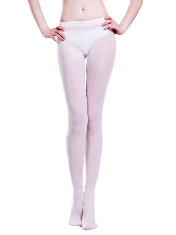 White Ballerina Velvet Ballet Stockings For Women 3 White Ballerina Velvet Ballet Stockings For Women
