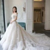 Princess Ball Gown Wedding Dresses Lace Embroidered Off-The-Shoulder Royal Bridal Dress With Train Free Customization -Dresses Store 087e5ca2 111d 435f ad67 fb65a78ee579