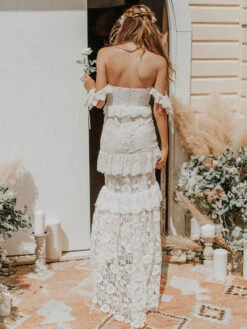 Boho Wedding Dress 2023 Off The Shoulder Floor Length Multilayer Lace Bridal Gowns -Dresses Store 13f9ec3b d0c3 4f2b a963 9c192b4d942c
