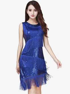 Latin Dance Costumes Fringe Sequin Red Dancing Costume For Women Carnival -Dresses Store 171cda98 59c2 4956 bbcc a1daeae1e5bf