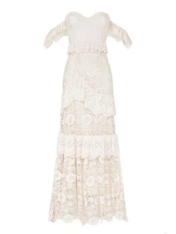 Boho Wedding Dress 2023 Off The Shoulder Floor Length Multilayer Lace Bridal Gowns -Dresses Store 193e1599 4f40 4334 9092 1d4548717c9f