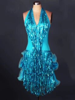 Dance Costumes Latin Dancer Dresses Organza Halter Backless Sleeveless Flowers Hem Sequin Fringes Dancing Clothes Hallloween 18 Dance Costumes Latin Dancer Dresses Organza Halter Backless Sleeveless Flowers Hem Sequin Fringes Dancing Clothes Hallloween -Dresses Store 20170413111605065433