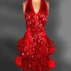 Dance Costumes Latin Dancer Dresses Organza Halter Backless Sleeveless Flowers Hem Sequin Fringes Dancing Clothes Hallloween 1 Dance Costumes Latin Dancer Dresses Organza Halter Backless Sleeveless Flowers Hem Sequin Fringes Dancing Clothes Hallloween -Dresses Store 201704131116066508594
