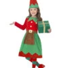 Christmas Elf Costume Kids Little Girls Dresses And Hat 2 Piece Set Halloween