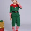 Christmas Elf Costume Kids Top Pants Green Outfit 5 Piece For Boys Halloween -Dresses Store 201812051453248499983