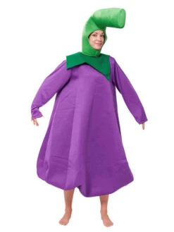 Food Costume Purple Eggplant Fancy Dress Adults Unisex Halloween Costumes