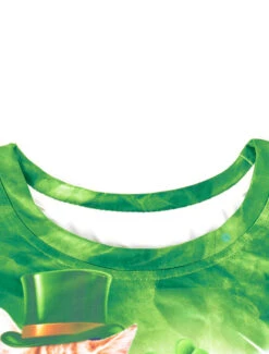 St Patricks Day T Shirt Green 3D Printed Dog Cat Clover Unisex Irish Short Sleeve Top Halloween -Dresses Store 201812261603566377425