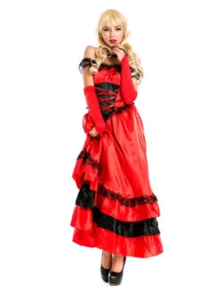 Flamenco Girls Red Dancer Outfit Adults Spanish Ballroom Dress Off Shoulder Paso Doble Costumes Carnival -Dresses Store 201902251013480806735
