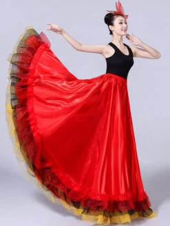 Flamenco Girls Yellow Mesh Billowing Dancing Skirt Adults Spanish Dancer Ballroom Dress Paso Doble Costumes Carnival 11 Flamenco Girls Yellow Mesh Billowing Dancing Skirt Adults Spanish Dancer Ballroom Dress Paso Doble Costumes Carnival -Dresses Store 201902251013525546011