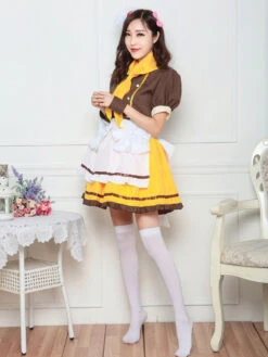 Maid Chef Costume Halloween Servant Girl Costume Dresses Outfit -Dresses Store 201903011706215052422