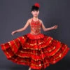Kids Belly Dance Costumes Flamenco Dress Paso Doble Costumes Spanish Skirt For Girls Carnival -Dresses Store 201903131349115306598