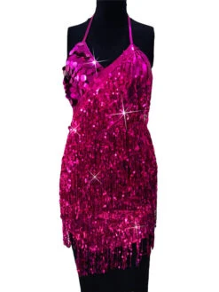 Dance Costumes Latin Dresses Golden Women Fringe Sequins Dancing Wears Outfits Carnival -Dresses Store 201905201004071434163