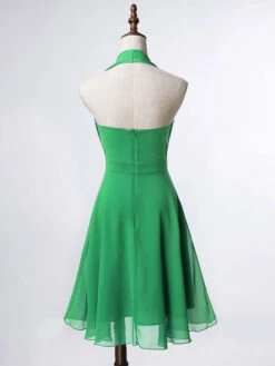 Dance Costumes Latin Skirt Green Chiffon Backless Pleated Women Dancing Wears Outfit Carnival -Dresses Store 201906131403283549417
