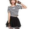 Women Halloween Costume Prison Costumes Stripes Skirts Mardi Gras Holiday Costume -Dresses Store 201908051743268128720