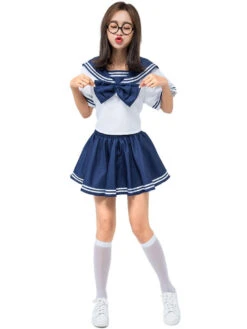 Halloween Costumes Woman's Sailor Skirt Top Polyester Halloween Holidays Costumes -Dresses Store 20190805183530661611