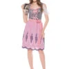 Beer Girl Costume Magenta Plaid Lace Up Dress Polyester Oktoberfest Holidays Costumes Oktoberfest Costumes
