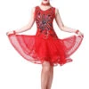 Dance Costumes Latin Dresses Sequins Flower Tiered Tulle Dancer Dancing Wear Outfit Carnival -Dresses Store 201908201617199408590
