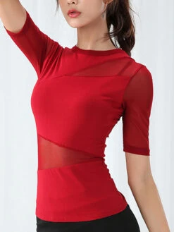 Latin Dance Costumes Tulle Semi Sheer Top Women Dancing Wears Outfit Carnival -Dresses Store 201908281625397326119