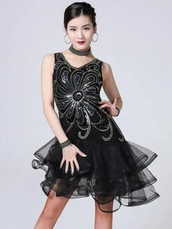 Latin Dance Costumes Sequin Tulle Ruffle Women Dancing Costumes Carnival 13 Latin Dance Costumes Sequin Tulle Ruffle Women Dancing Costumes Carnival -Dresses Store 201911051740274643231