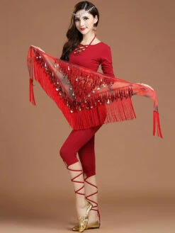 Belly Dance Pants Sequin Fringe Dancing Wear For Women