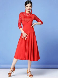 Latin Dance Costumes Lace Fringe Ruffle Women Dancing Outfits Carnival -Dresses Store 201911061733499802073