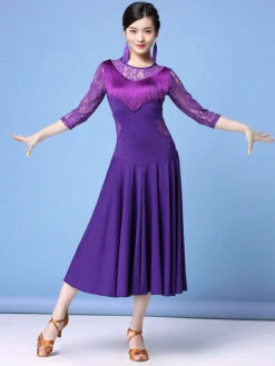 Latin Dance Costumes Lace Fringe Ruffle Women Dancing Outfits Carnival -Dresses Store 201911061733502968708