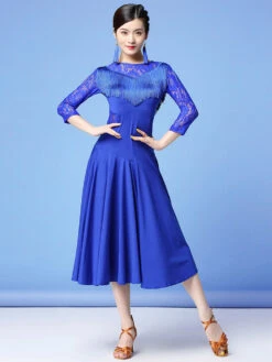 Latin Dance Costumes Lace Fringe Ruffle Women Dancing Outfits Carnival -Dresses Store 201911061733524047601