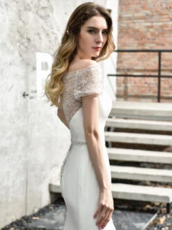 Wedding Dress Short Sleeves Illusion Neck Beaded Mermaid Bridal Gowns 13 Wedding Dress Short Sleeves Illusion Neck Beaded Mermaid Bridal Gowns -Dresses Store 201911131534227305080