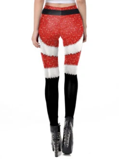 Women Christmas Costumes Santa Claus Red Skinny Leg Pant -Dresses Store 201911181434505501462
