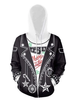 Ugly Christmas Sweater Christmas Pattern Unisex Hoodie -Dresses Store 201911181741265088732