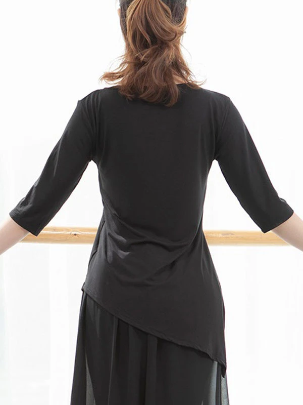 Dance Uniform Costumes Top Slit Irregular Modal Women Dancing Performance Wears Carnival 7 Dance Uniform Costumes Top Slit Irregular Modal Women Dancing Performance Wears Carnival - Image 5