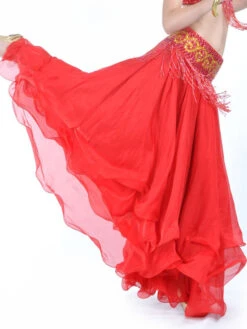 Belly Dance Long Skirt Ruffle Layered Women Dancing Wear -Dresses Store 201911281746462129711