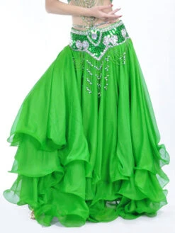 Belly Dance Long Skirt Ruffle Layered Women Dancing Wear -Dresses Store 201911281746471069697