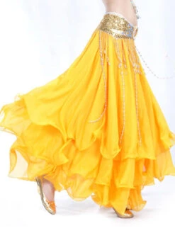 Belly Dance Long Skirt Ruffle Layered Women Dancing Wear -Dresses Store 201911281746502889456