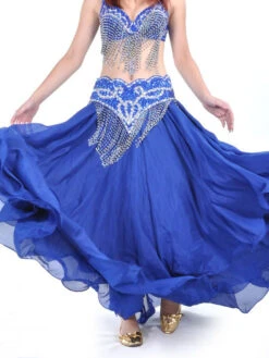 Belly Dance Long Skirt Ruffle Layered Women Dancing Wear