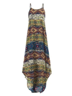 Boho Maxi Dress Women Sleeveless Printed Long Dress 11 Boho Maxi Dress Women Sleeveless Printed Long Dress -Dresses Store 202007161345171016485