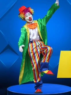 Carnival Circus Costume Unisex Hat Shirt 5 Piece Set Holidays Costumes