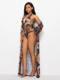 Monokini Swimsuits Black V Neck High Waisted Summer Beach Bathing Suits For Women -Dresses Store 202105270847325804740