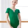 Ballet Dress Green Women's Kid's Ballerina Pleated Cut Out Color Block Shaping Lycra Spandex Jumpsuit Jumpsuit Dancing Wear