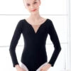 Ballet Dress Black Women's Kid's Ballerina Pleated Cut Out Color Block Shaping Lycra Spandex Jumpsuit Jumpsuit Performance Wear