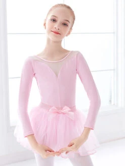 Ballet Dress Red Women's Kid's Dancer Bows Pleated Color Block Pleated Cotton Blend Jumpsuit Set Dancing Wear -Dresses Store 202106221030191207369