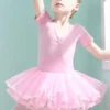 Ballet Dance Costumes Pink Women's Kid's Dancer Cut Out Ruffles Artwork Pleated Cotton Blend Dress Tunic Performance Wear -Dresses Store 20210622103021526744