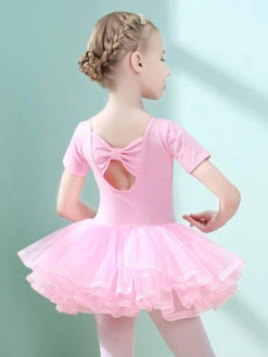 Ballet Dress Lilac Women's Kid's Dancer Cut Out Ruffles Artwork Pleated Cotton Blend Dress Tunic Performance Wear -Dresses Store 202106221030298192334