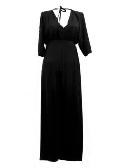 Latin Dance Jumpsuit Black V-Neck Long Sleeves Lycra Spandex Jumpsuit Dancing Costume -Dresses Store 202108031541229918485