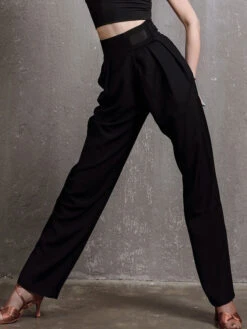 Latin Dance Costume Grey Unisex Lycra Spandex Long Pants Latin Dancer Dancing Wear -Dresses Store 202108031541260522731