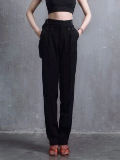 Latin Dance Costume Black Unisex Lycra Spandex Pants Latin Dancer Dancing Costume