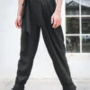Men Latin Dance Pants Black Polyester Bottoms Adults Dancing Wear -Dresses Store 202108121517374588758