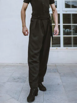 Ballroom Dance Costumes Black Unisex Bottoms Polyester Long Pants Dance Wear