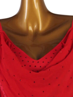 Latin Dance Dresses Red Women's Lycra Spandex Dress Dancing Wear -Dresses Store 202108171814591323367